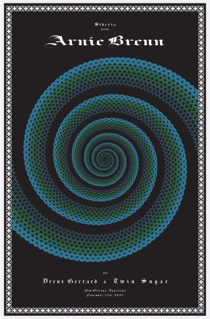 Arnie Brenn New Orleans, LA Show Poster 11x17"